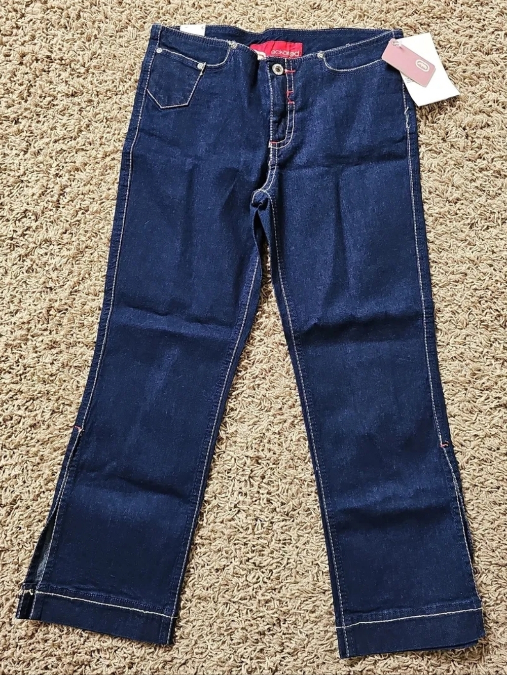 NWT Vintage Eckored Denim Capris Cropped Jeans Deadstock Summer 2004 Y2k